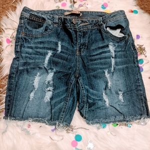 Junior's Distressed Jean Shorts